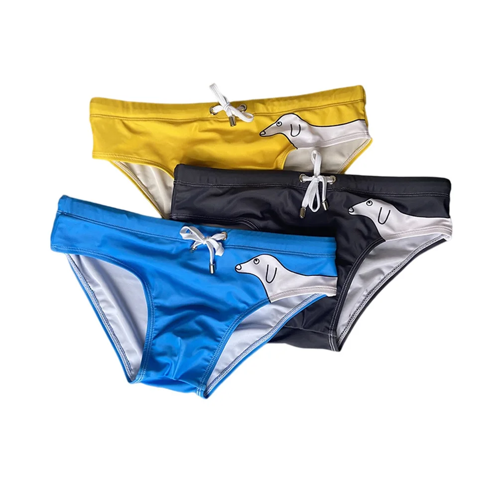 New Hot Sexy Mens Swimsuit Briefs Swimwear Male Bathing Suit Sexy Pouch Padded Swimming Bikini Trunks Surf Board Beach Shorts