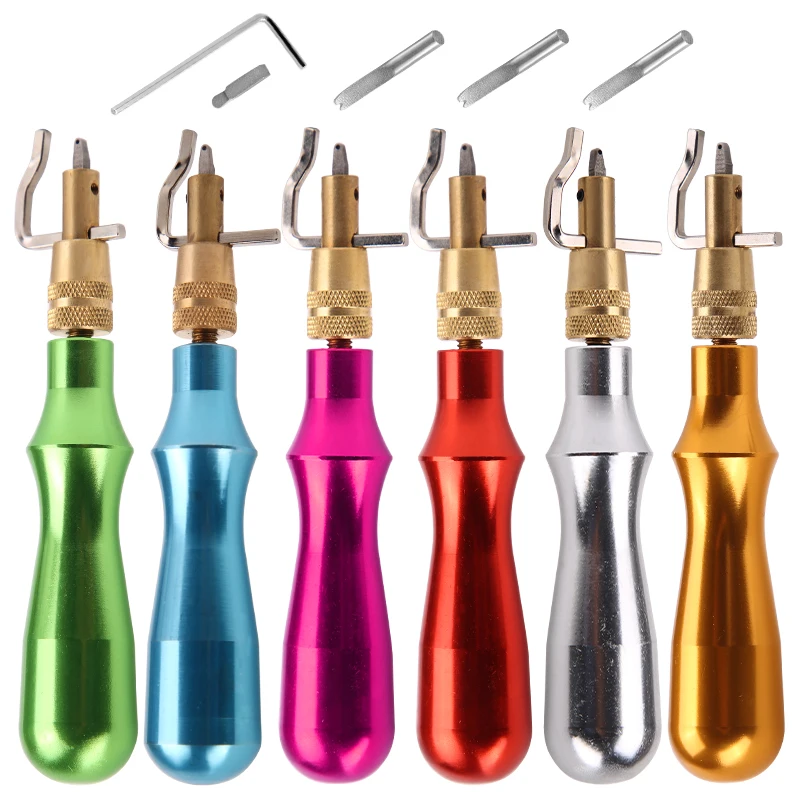 

Fenrry 1PC Multifunctional Adjustable Leather Edge Stitching Crease Craft Tool Trencher DIY Handmade Accessories Slotter