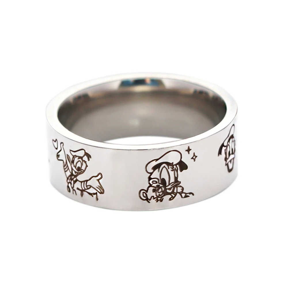 

Donald Duck Anime Cute Stainless Steel Ring Titanium Steel Men's Woman Gifts Cute Ring Temperament Jewelry Fashion Accessories