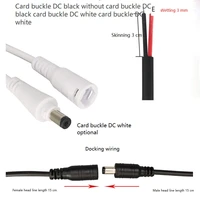 black and white no buckle dc waterproof plug 5521mm wiring plug socket 12v dc monitoring plug for electronic equipmen