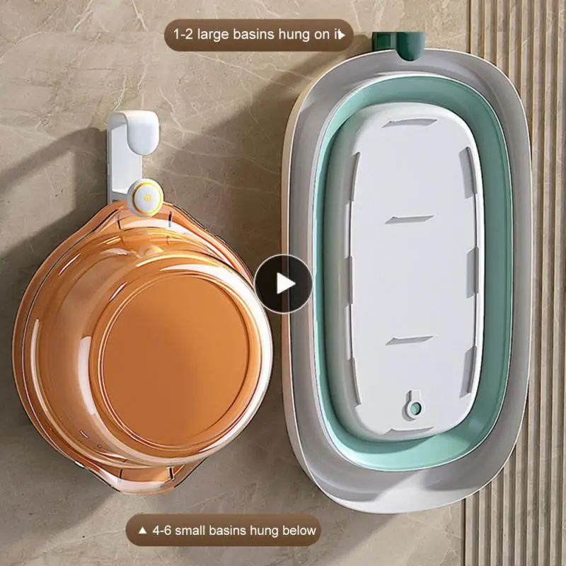 

Avoiding Punching Wall Mounted Washbasin Storage Shelf No-punching Wall Mounted Basin Hook Strong Bearing Capacity Hanging Basin