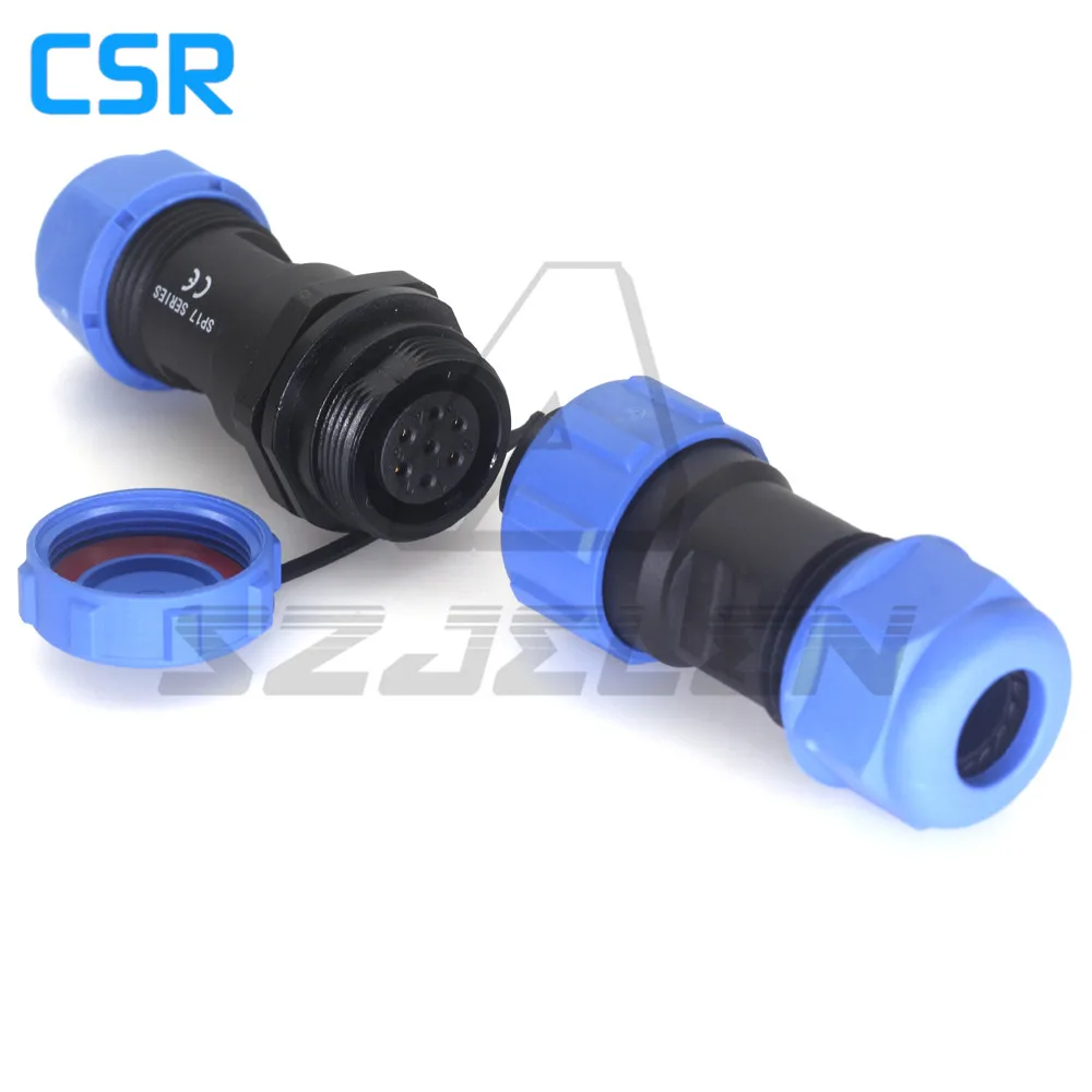 Разъем для подключения кабеля SP17 Series 2 3 4 5 7 9 10 Pin, водонепроницаемый штекер и гнездо для промышленного оборудования IP68