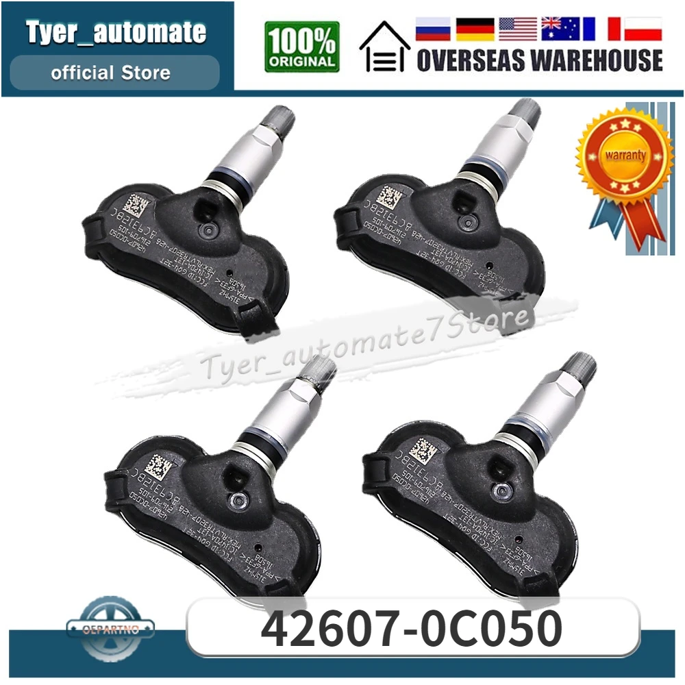 4 шт. TPMS 315 МГц датчики давления в шинах 42607-0C050 426070C050 для Toyota Sequoia Sienna