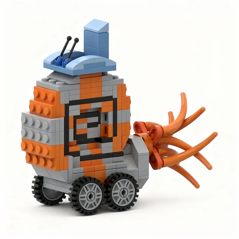 Фото 196 деталей MOC Модель автомобиля-аммонида V2 Динозавры Конструктор Игрушки Строительные блоки Рождественские подарки Набор для сборки №2