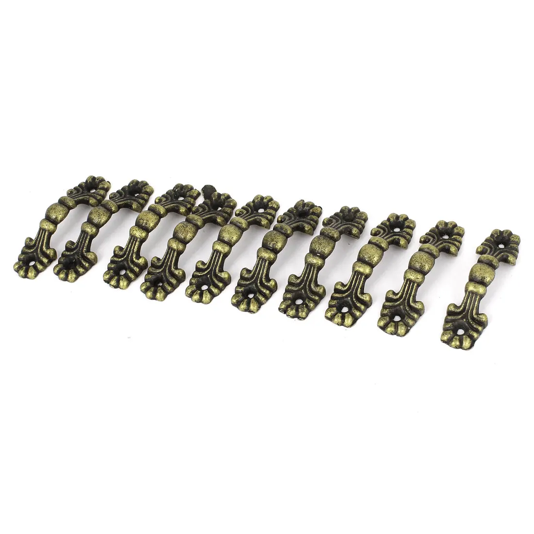 

10pcs Hardware Jewelry Box Case Door Drawer Arch Shape Pull Handle Bronze Tone Furniture Hardware for Cabinet Door Drawer