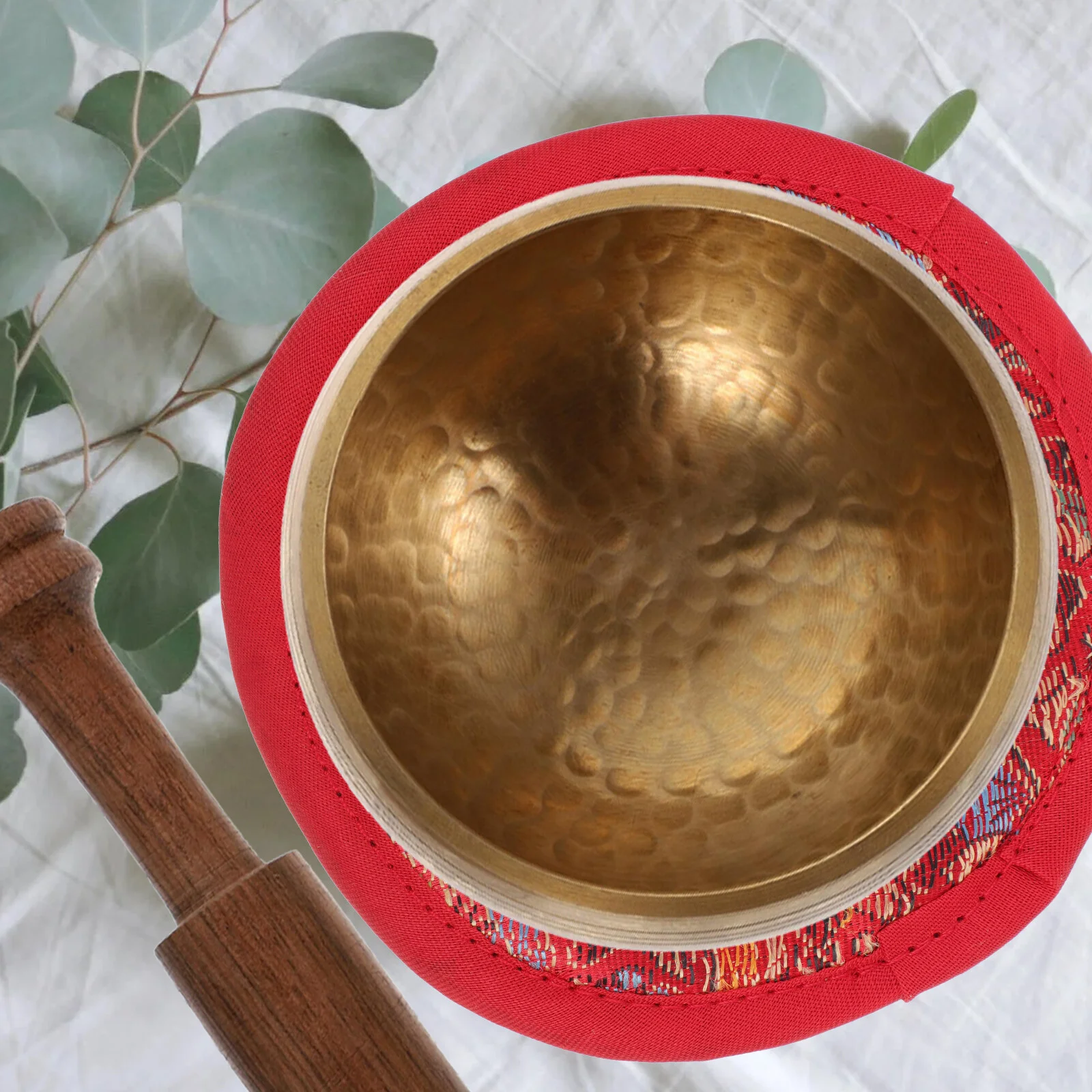 

Set Singing Bowl Pads Vintage Pillows Cloth Sound Mat Mats Cotton Cushions Round