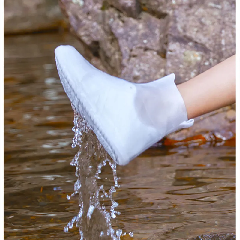 Rain Boot Cover Reusable Latex Waterproof Rain Shoes Cover Non-Slip Silicone Overshoes Boot Covers Unisex Shoes Accessories