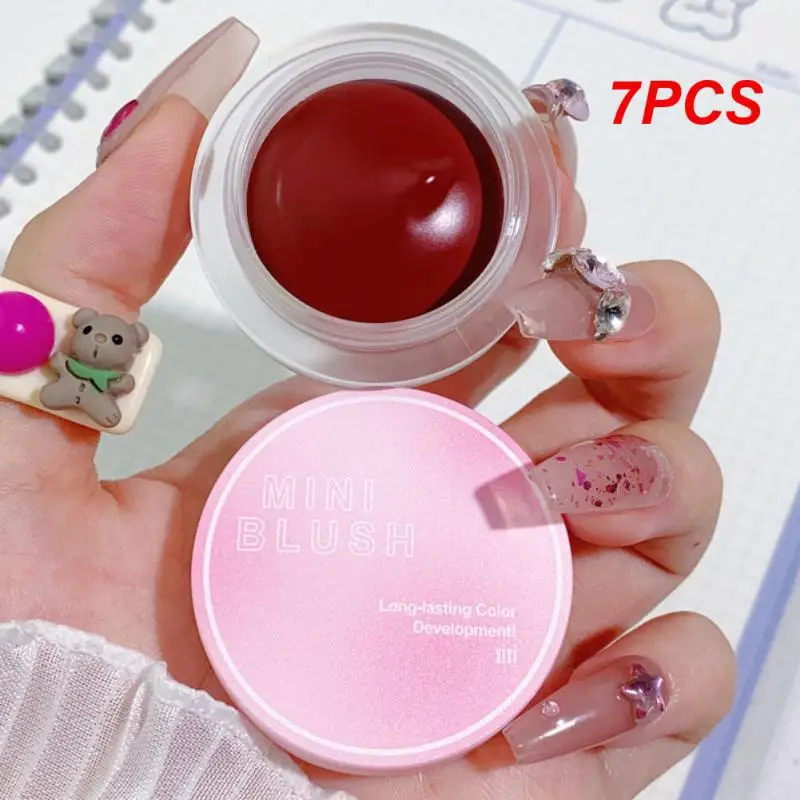 

Бальзам для губ в консервировке Xixi, 7 шт., глазурованная матовая помада, бархатный мусс, твердый блеск для губ, Румяна для лица, тинт для губ, щек, Косметика для макияжа