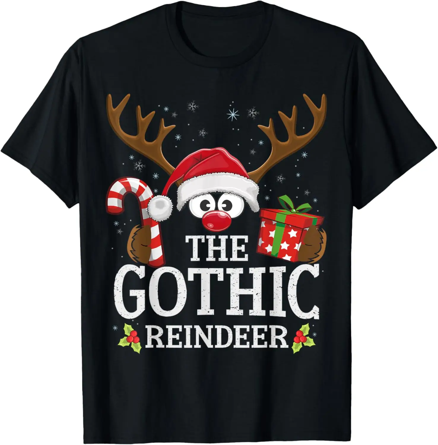 Christmas Matching The Gothic Reindeer Family T-Shirt