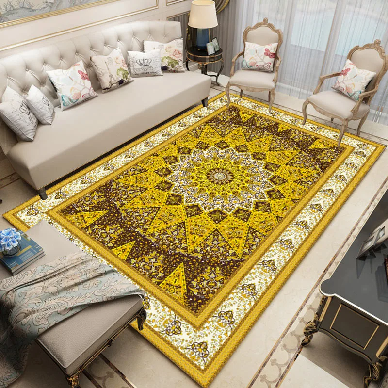 persian floral living room sofa coffee table carpet turkish style bedroom bedside rug home dirt resistant washable floor mats free global shipping