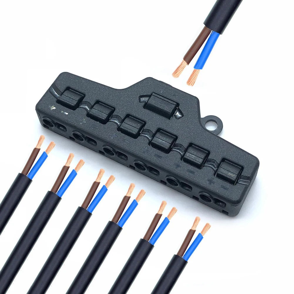 

6-портовый разветвитель для LED ленты, черный