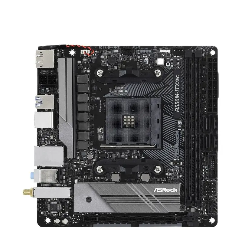 ASROCK B550M-ITX/ac Mini-ITX AMD B550 DDR4 4600 +(OC)MHz M.2 USB3.2 новая двухканальная материнская плата с