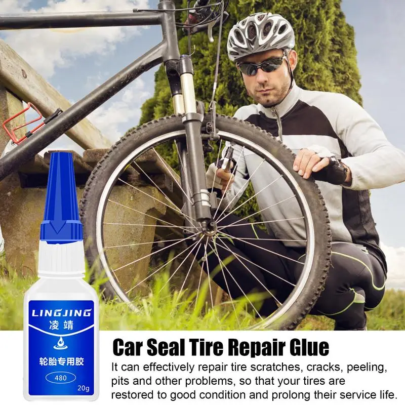 Автомобильный мгновенный супер клей 20 г сильный для уплотнения шин