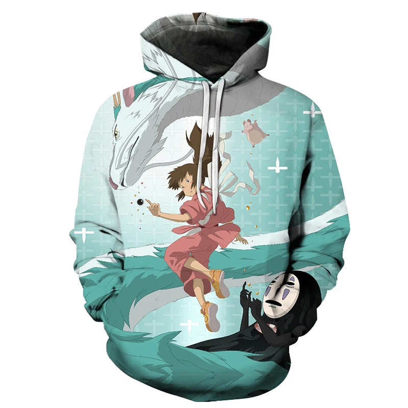 

2023 Anime Dragon Spirited Away 3D Hoodie Kid Hip Hop Women Hooded Sweatshirts Men Fashion Coat Anime Hoodies Child Tracksuit