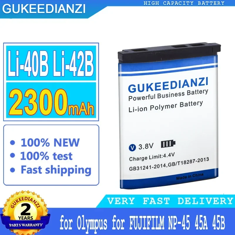 Аккумулятор GUKEEDIANZI Li-40B для Olympus FUJIFILM Fuji Li-42B NP45 NP 45A 45B 45S NP-45 2300mAh