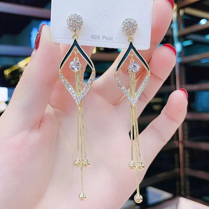 Популярные в Интернете популярные серьги с кисточками элегантные темпераментом