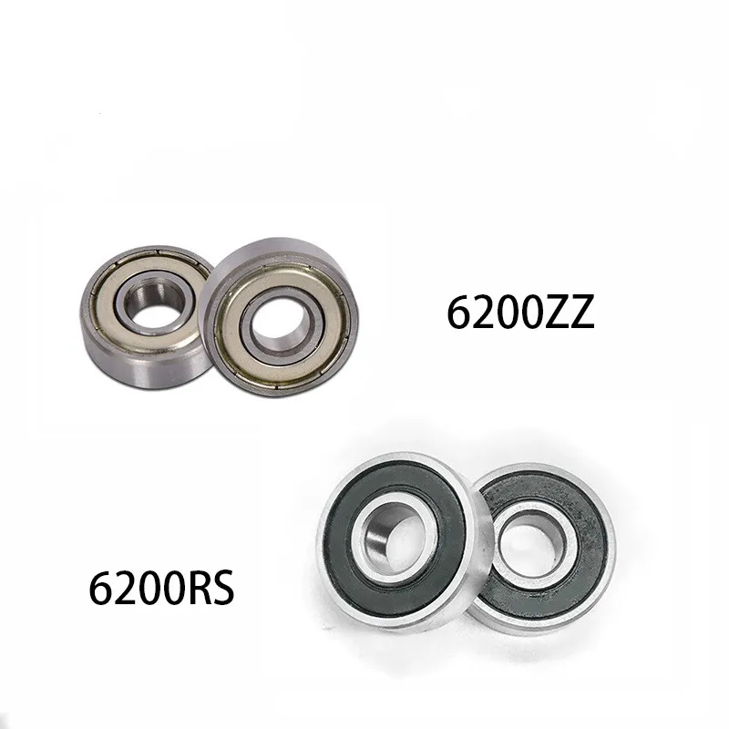 

2pc Deep Groove Ball Bearing 6200 6201 6202 6203 6204 6205 6206 2RS ZZ Rubber Sealed Bearing Steel Miniature Bearing Metal