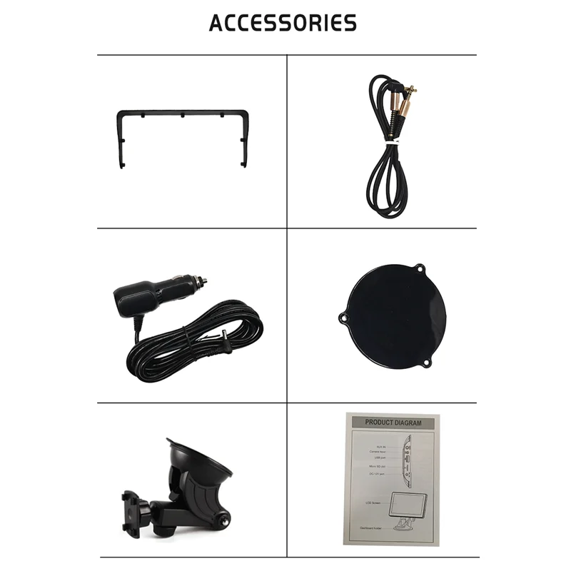 

7Inch Car Stereo Video Player FM Radio Support Wireless Carplay and Wireless Android Auto Touch Screen Bluetooth for