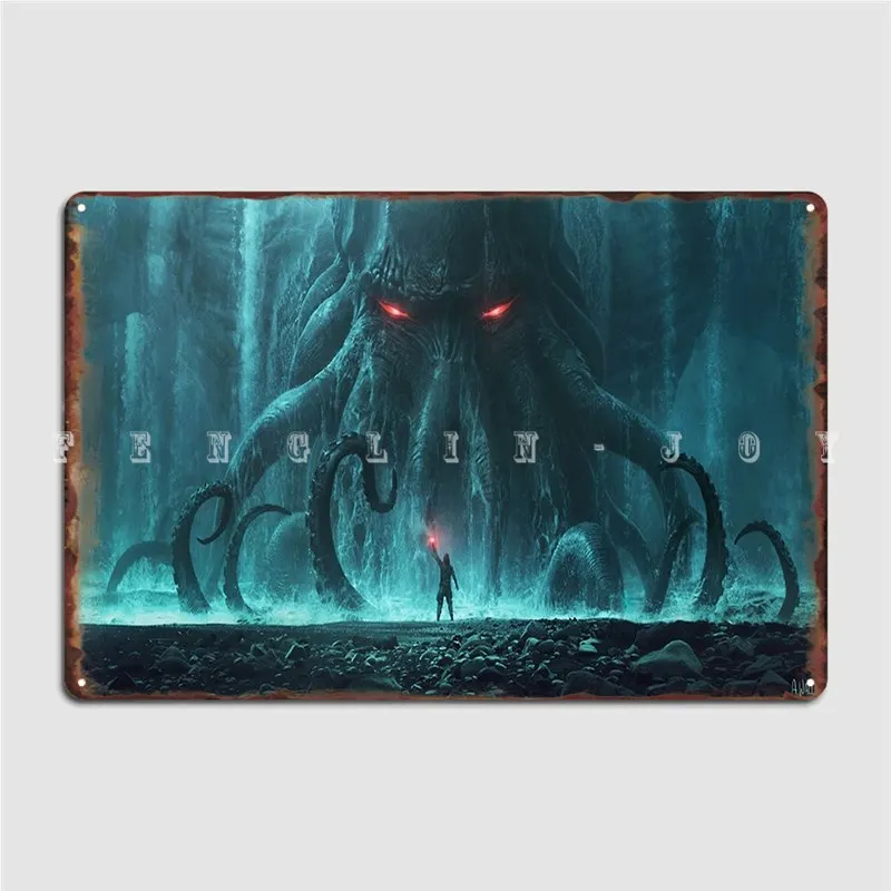 

Cthulhu Пробуждение металлический знак паб гараж винтажный кинотеатр гараж
