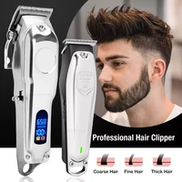 cordless hair clipper prefessional barber clipper lithium ion powerful haircut hair trimmer shaver hair cutting machine for men
