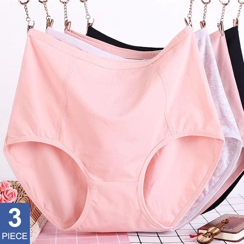 

6XL Plus Size Panties Breathable Cotton Briefs Women's Underwear Sexy Lingerie Soft Underpants High Waist Female Intimates