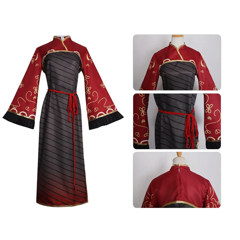 Фото Костюм для косплея Limbus Jia Xichun, аниме-игра, женское платье Ципао, одежда на Хэллоуин, праздничная форма, Ga-si-chun, комплект париков для ролевых игр №3