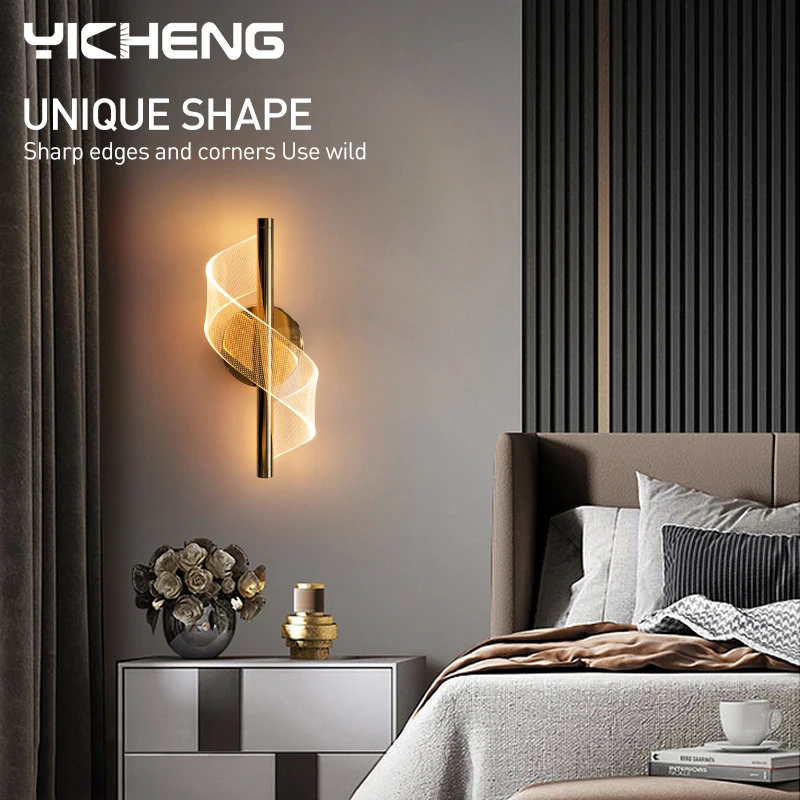 Современный акриловый светодиодный настенный светильник в скандинавском стиле