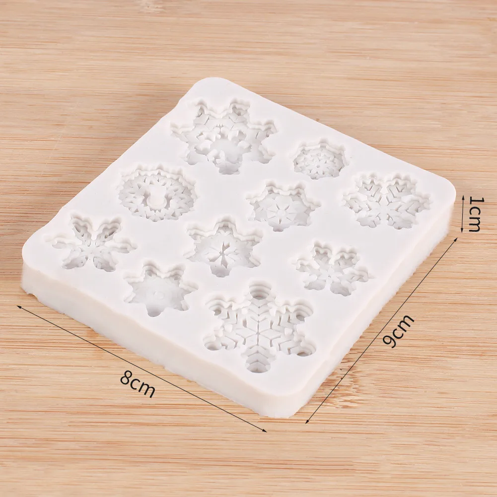 Christmas Silicone Mold Snowflake Epoxy Resin Slime For Chocolate Fondant Cake Decorating Home Jewelry Materials Making Supplies
