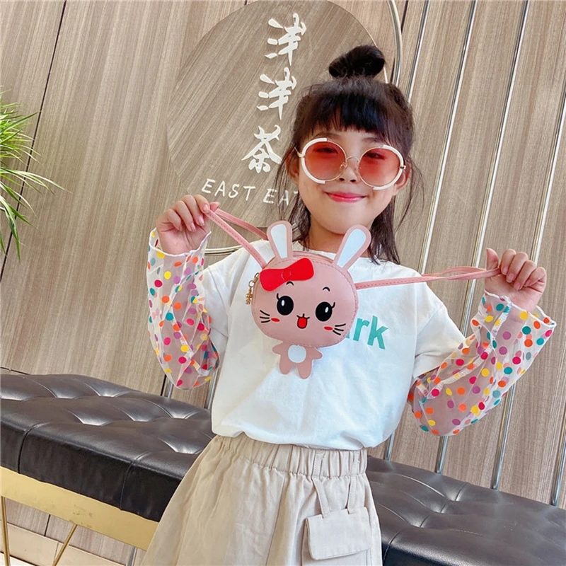 Children's Animal Cartoon Crossbody Bag Baby Cute Little Girl Wallet Accessories Trend Mini Shoulder Bag Simple Small Bag