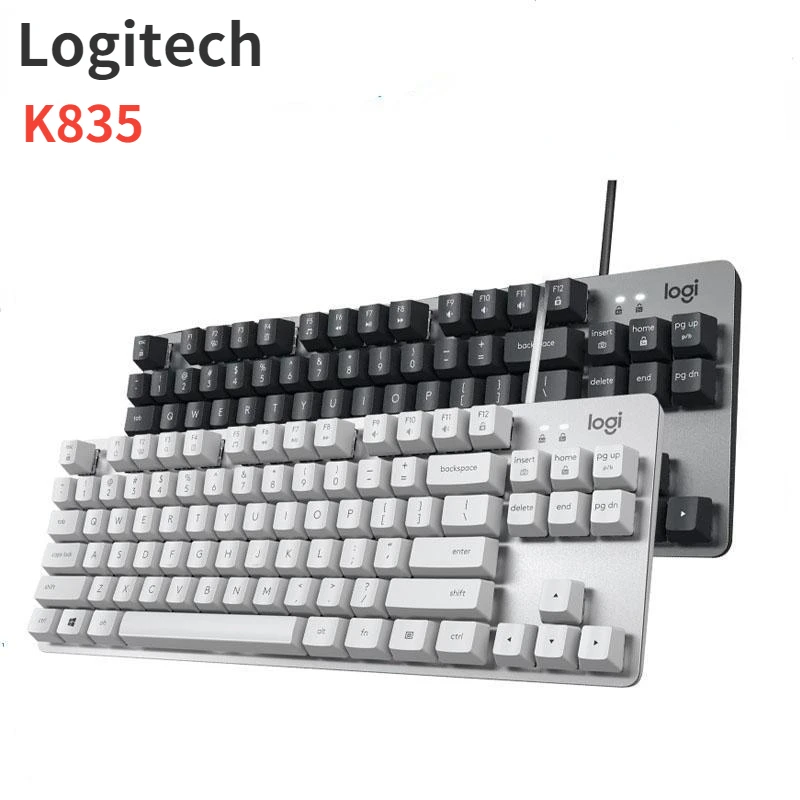 

Logitech K835 Mechanical Keyboard Wired Gaming Keyboard TKL 84-key Floating Keycap For Desktop Laptop PC Office Gamer Keyboard
