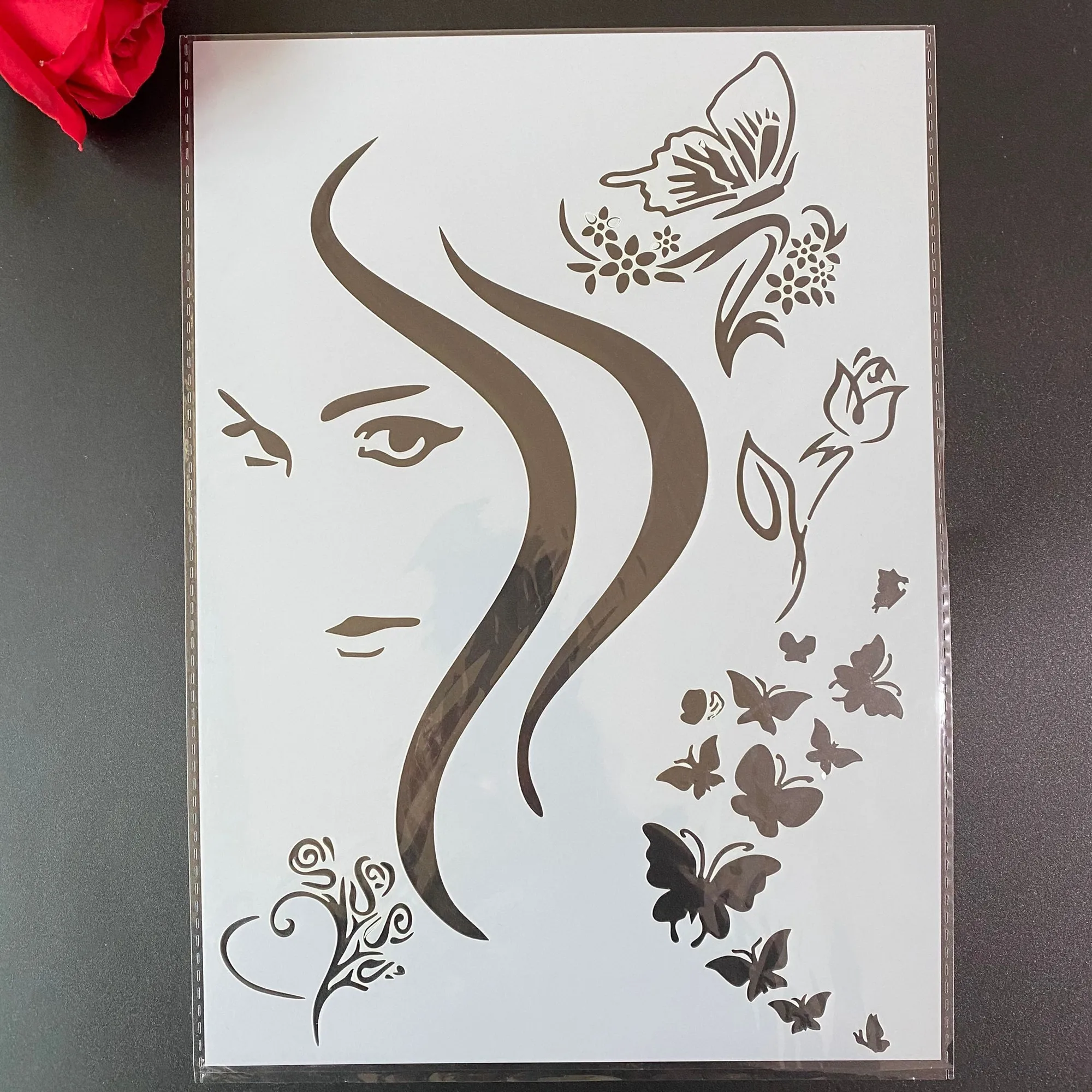 DIY трафареты настенная живопись фотообои карточка шаблон ткань стена A4 29*21 см belle |