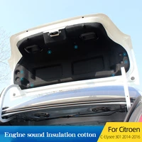 car front trunk soundproof cotton for citroen c elysee 301 2014 2016 sound insulation cover shock plate hood protective pad