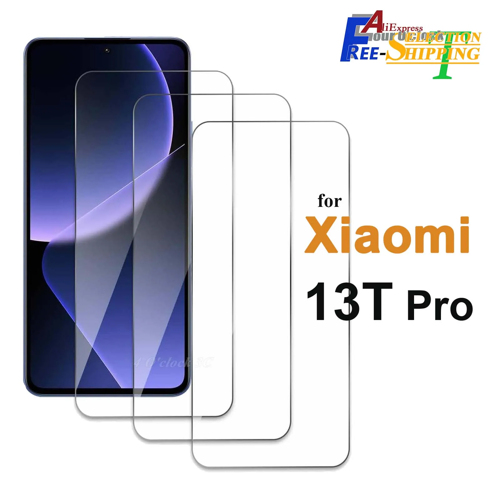 Фото Закаленное стекло для Xiaomi 13T Pro, защита экрана, прозрачная слюда 9H, Защитная Прозрачная HD пленка против царапин №1