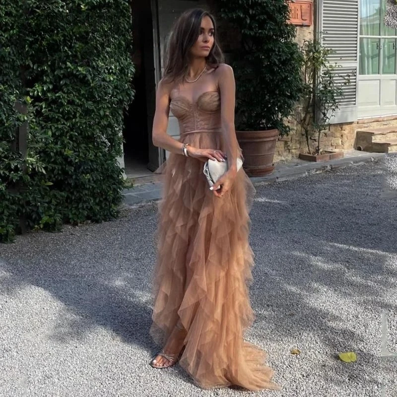 

Sexy Asymmetrical Party Dresses Sleeveless Backless Prom Dresses Charming Sweetheart Neck Evening Dresses Lace Robes De Soirée