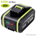 Литий-ионная сменная батарея 5,0 Ач 20 в для Worx WA3551 WA3551.1 WA3553 WA3641 WG629E WG546E WU268 для электроинструментов Worx