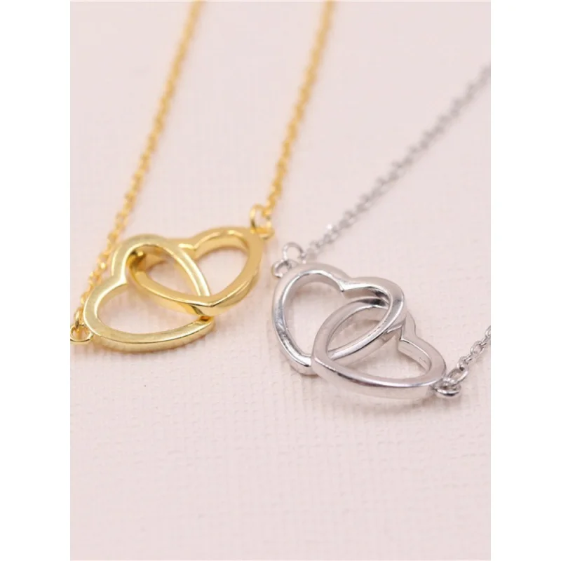 

New Fashion Luxury European And AmericanNoble Double Love Necklace Women And Jewelry Banquet Party Couple Gift Commemoration
