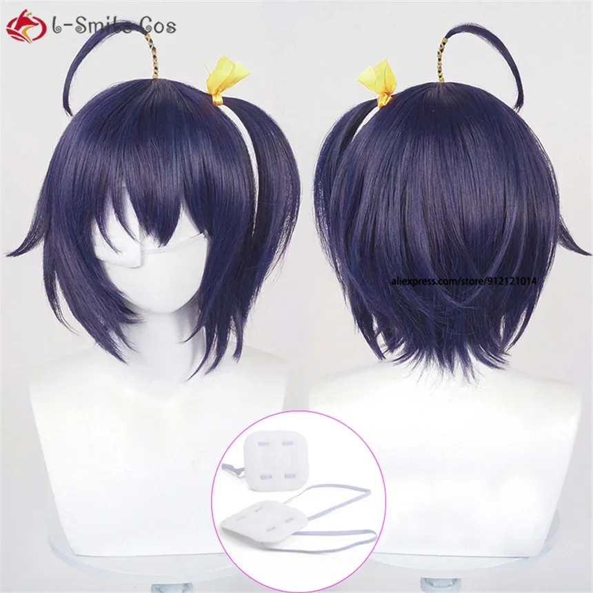 Парик для косплея Anime Love Chunibyo &amp Other Delusions Takanashi Rikka фиолетовый черный термостойкие