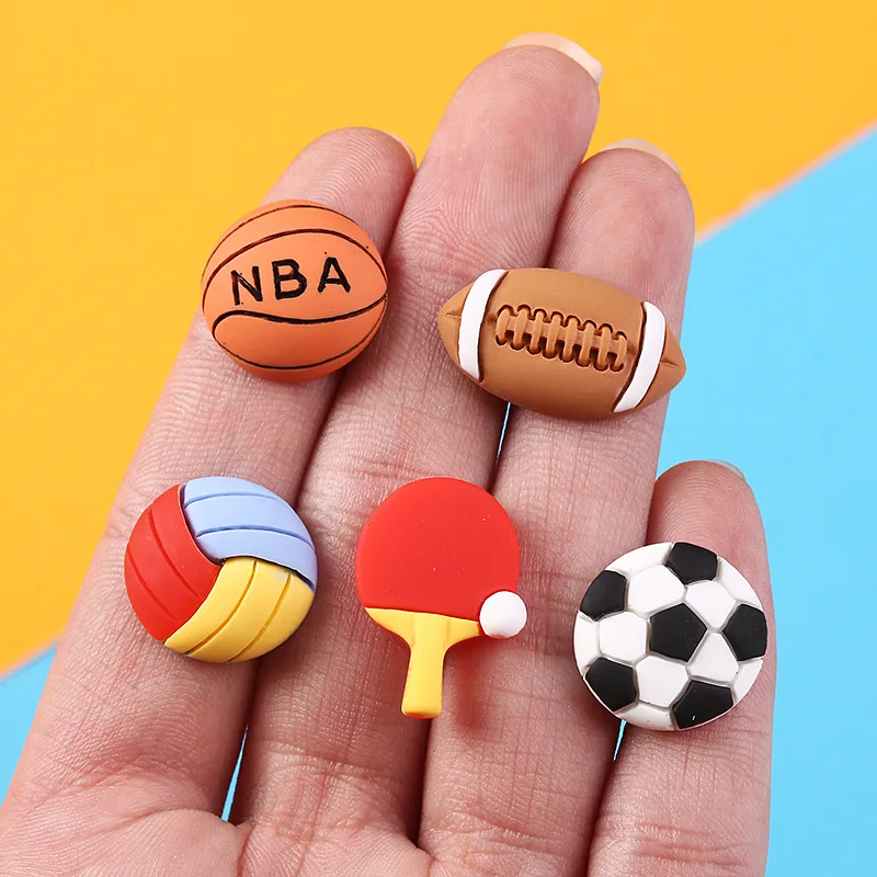 

10 шт. кавайный мультяшный полимер мини футбол баскетбол Сделай Сам миниатюрный Скрапбукинг Украшение Очаровательная обратная сторона кабошон аксессуары