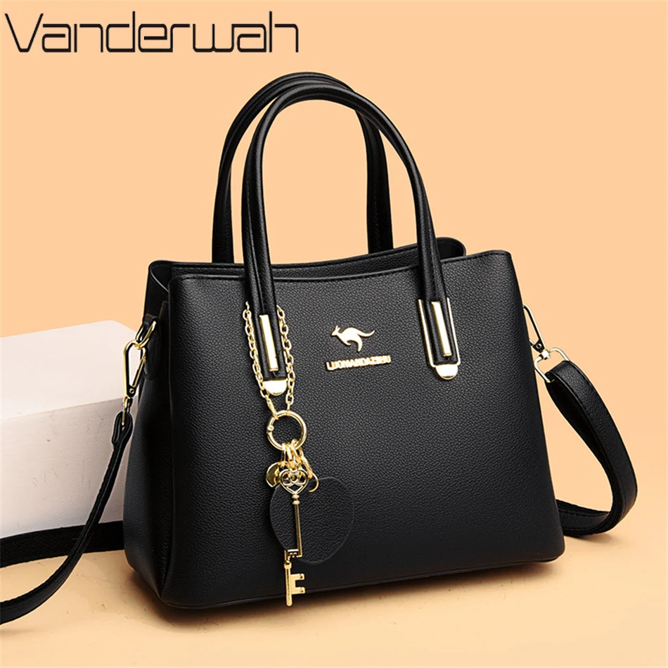 

3 Layers Tote Sac A Main Brand Leather Luxury Women Messenger Bags Designer Female Crossbody Shoulder Hand Bags for Women 2022