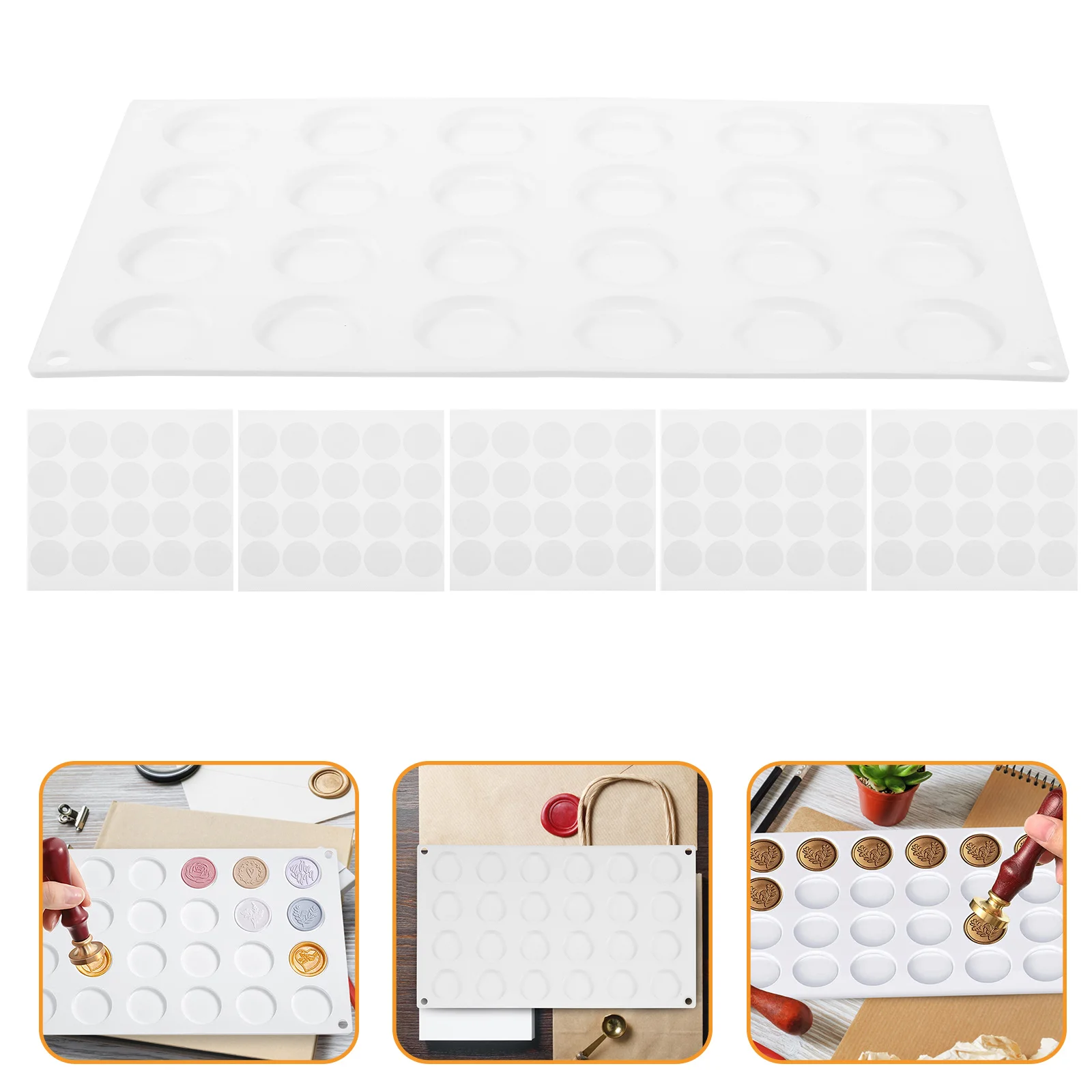 

Wax Seal Silicone Sealing Stamp Cookie Diy Kit Molds Mat Pad Stamper Scrapbook Lovely Pattern Round Column Chocolate Cover