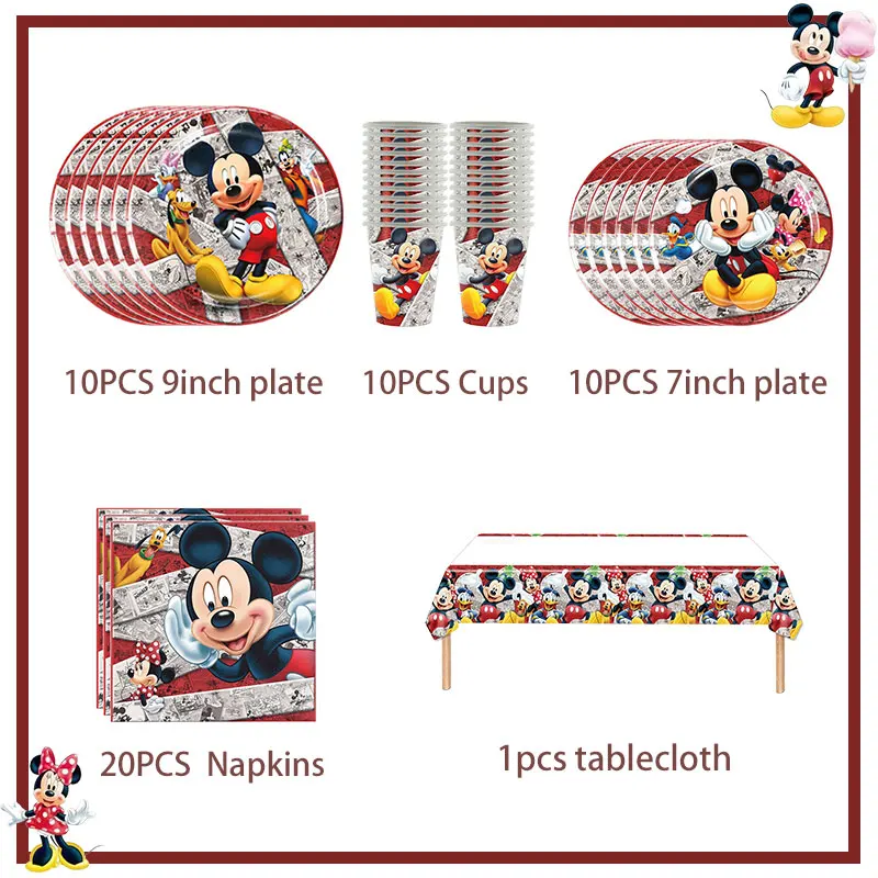 Товары для дня рождения с Микки Маусом детский набор посуды тарелки чашек