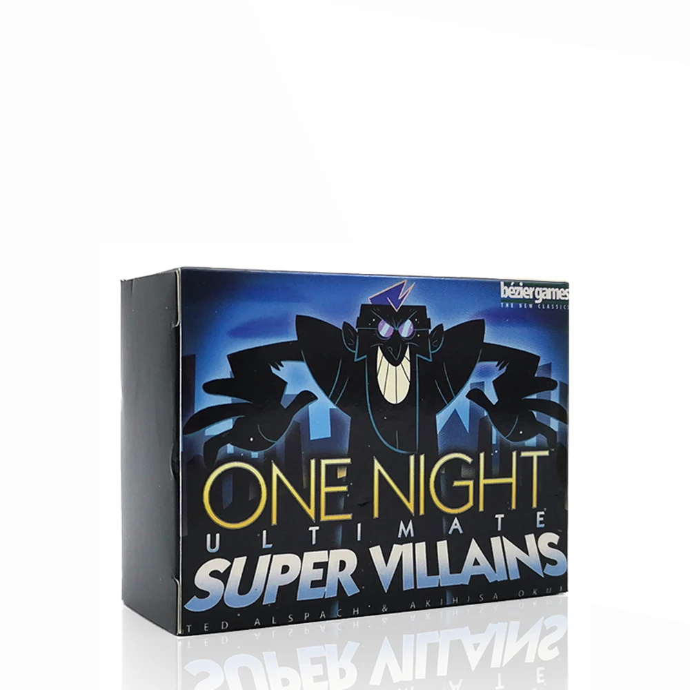

One Night Super Villains Ultimate Werewo card Game. Game Strategy-Board Game- Family-Board Game for and and up 2 to 10 Players
