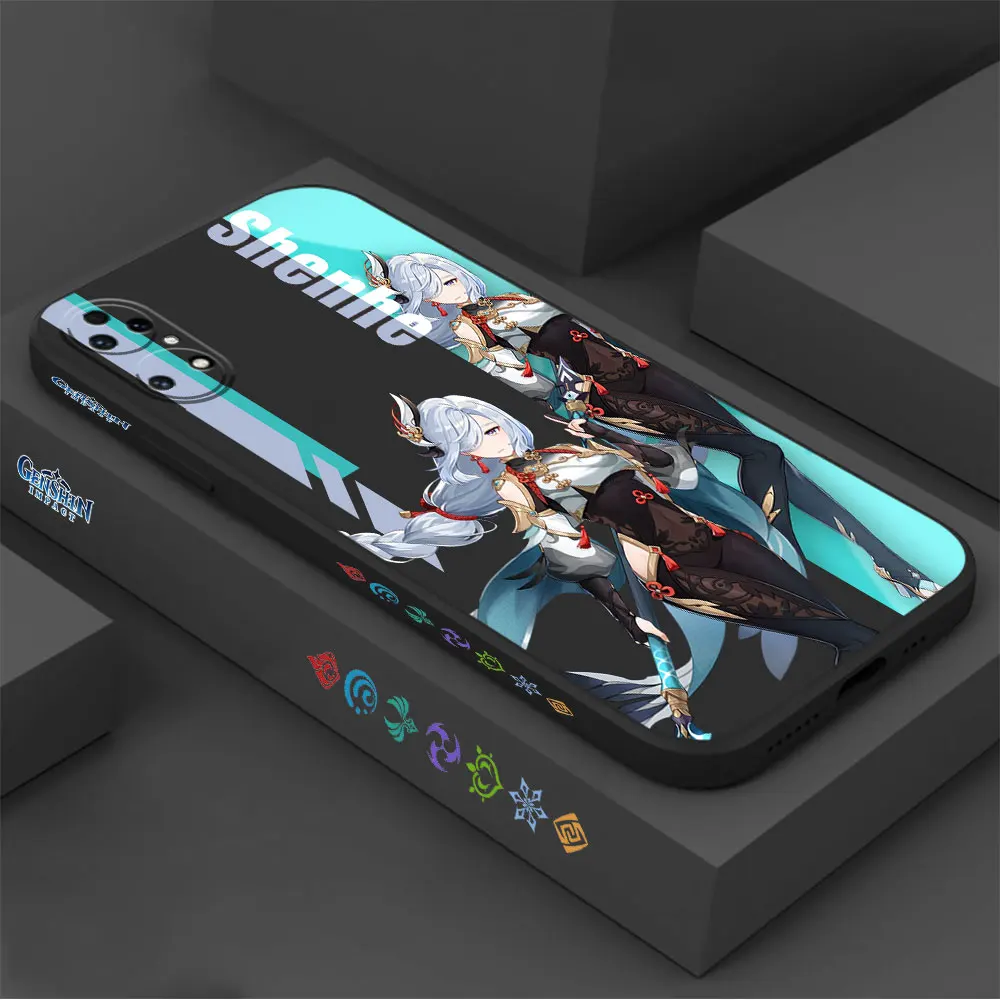 Genshin Impact Yae Miko Shenhe Phone Case For Huawei P60 P50 P40 P30 P20 Mate 50 40 30 20 20X 10 Colour Liquid Silicone Cover