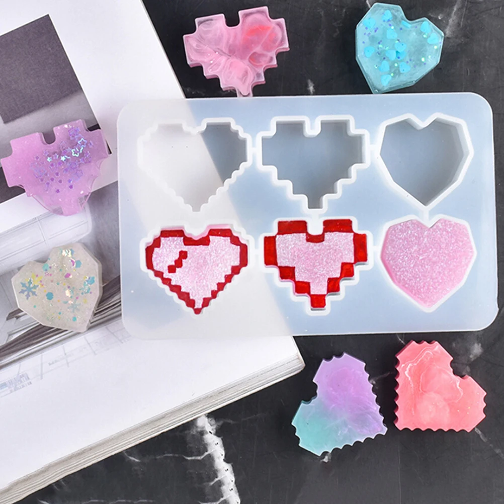 

Heart Shaped Key Chain Necklace Pendant Resin Epoxy Mold for DIY Jewelry Making