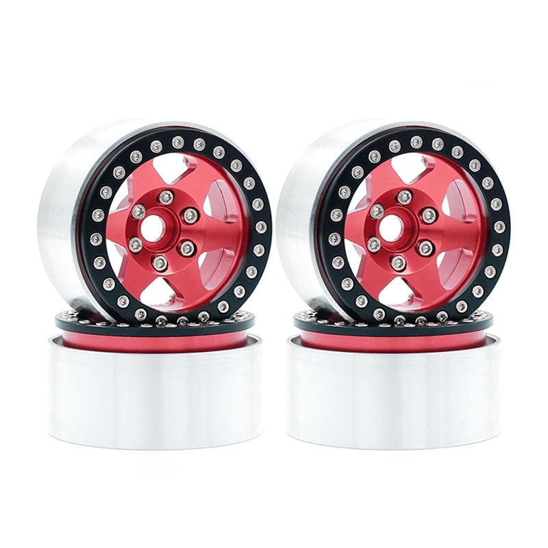 

4PCS Metal Beadlock 1.9 Wheel Hub Wheel Rim For 1/10 RC Crawler Car Axial SCX10 90046 AXI03007 Traxxas TRX4 RC4WD D90