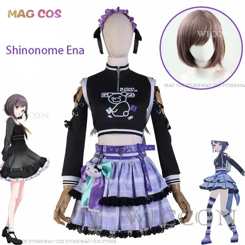 Shinonome Ena Костюмы для косплея Project Sekai Colorful Stage! Feat аниме наряд парик ролевая игра