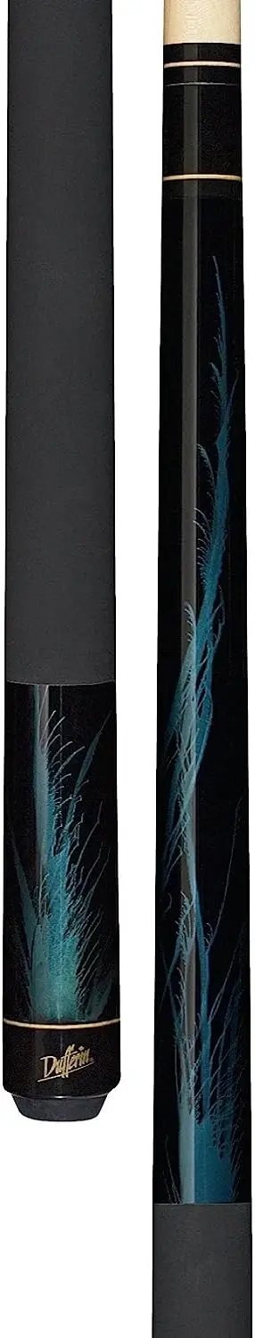 

Black Pool Cue with Rich Blue Flame