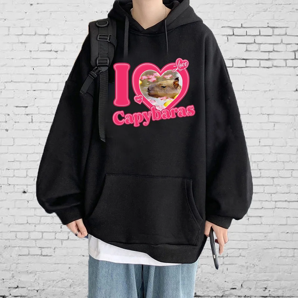 

capybara hoodies women anime Winter sweat y2k y2k aesthetic Hood sweatshirts female anime clothes