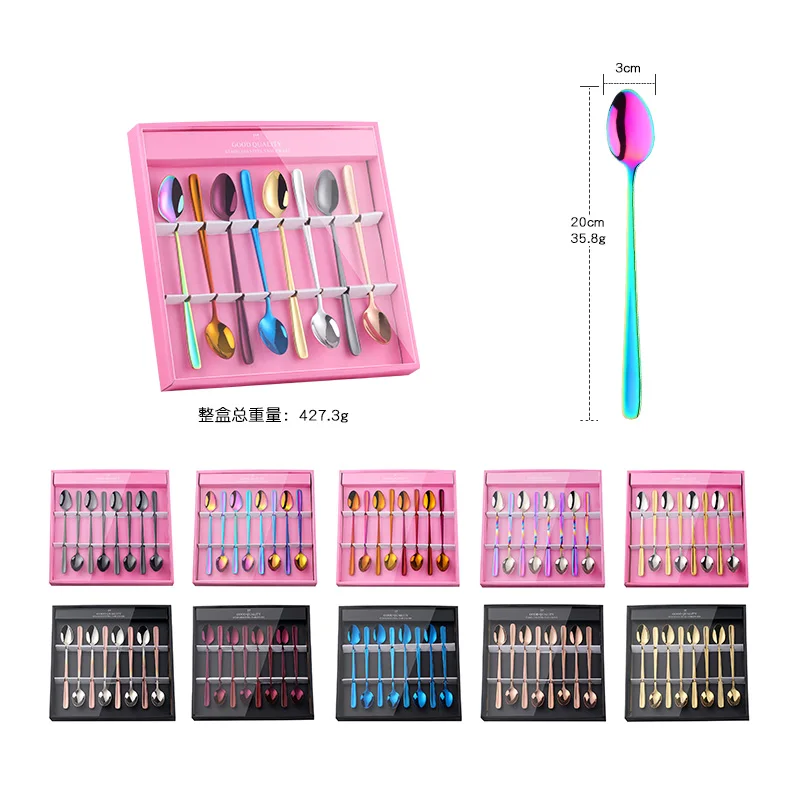 8 шт. ложки для льда 18/10 десертная ложка из нержавеющей стали мороженого меда