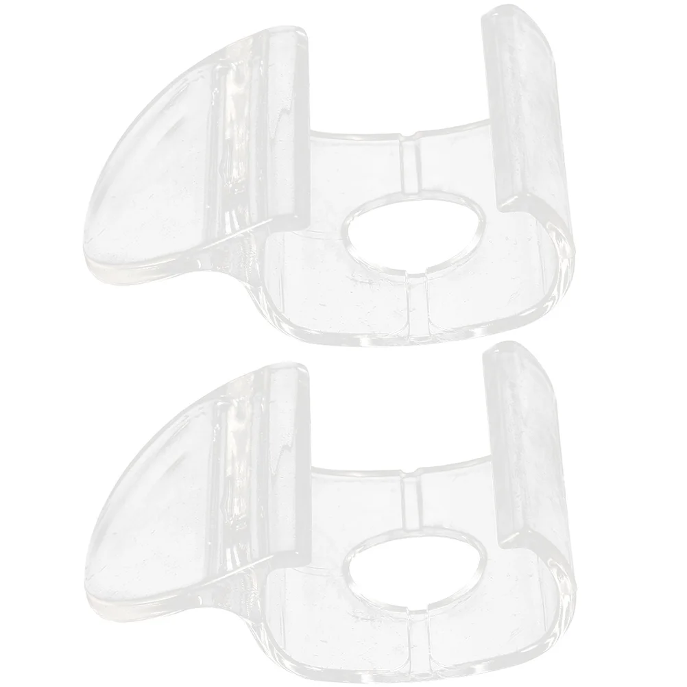 

2 Pcs Sheer Drapes Venetian Blind Clip Plastic Valance Clips Horizontal Securing 5.7X3.8CM Home Transparent Decorative